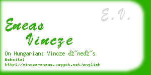 eneas vincze business card